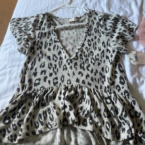 Altar’d state cheetah print shirt